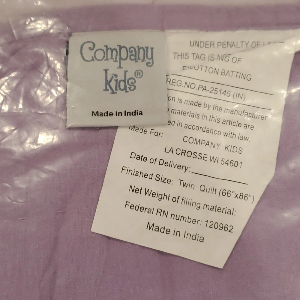 Company Kids Olivia Liliac Twin Quilt